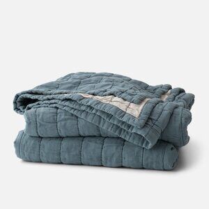 ISO Schoolhouse Cotton Channeled Quilt (king) - Slate